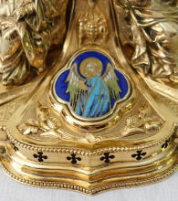 Solid silver gilt antique French Gothic Chalice.
